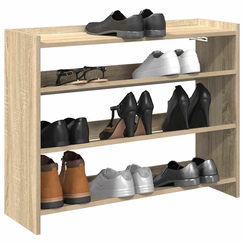 Vidaxx étagère à chaussures 80x25x62 cm bois fini couleur chêne sonoma