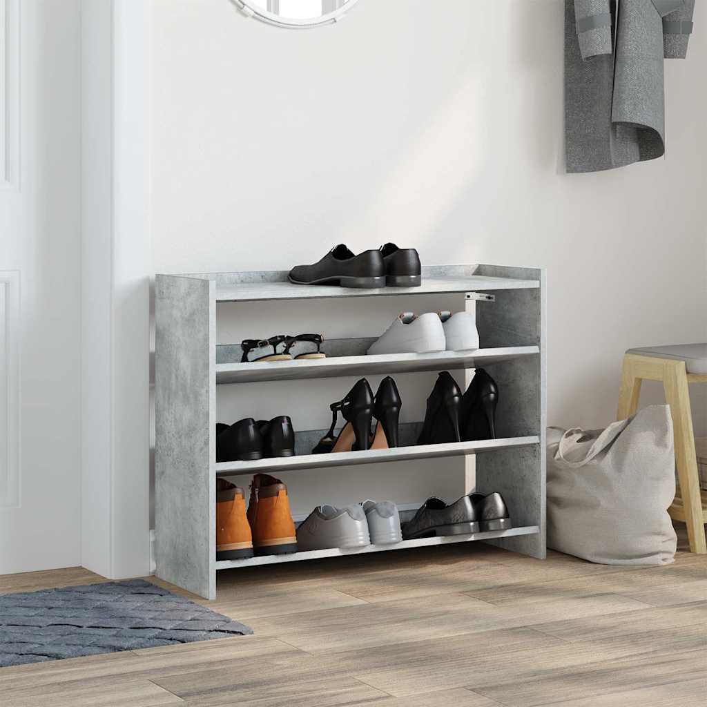 Vidaxx étagère à chaussures 80x25x62 cm bois d'ingénierie béton gris