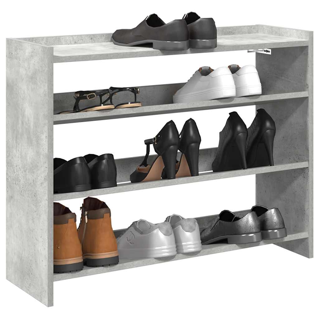 Vidaxx étagère à chaussures 80x25x62 cm bois d'ingénierie béton gris