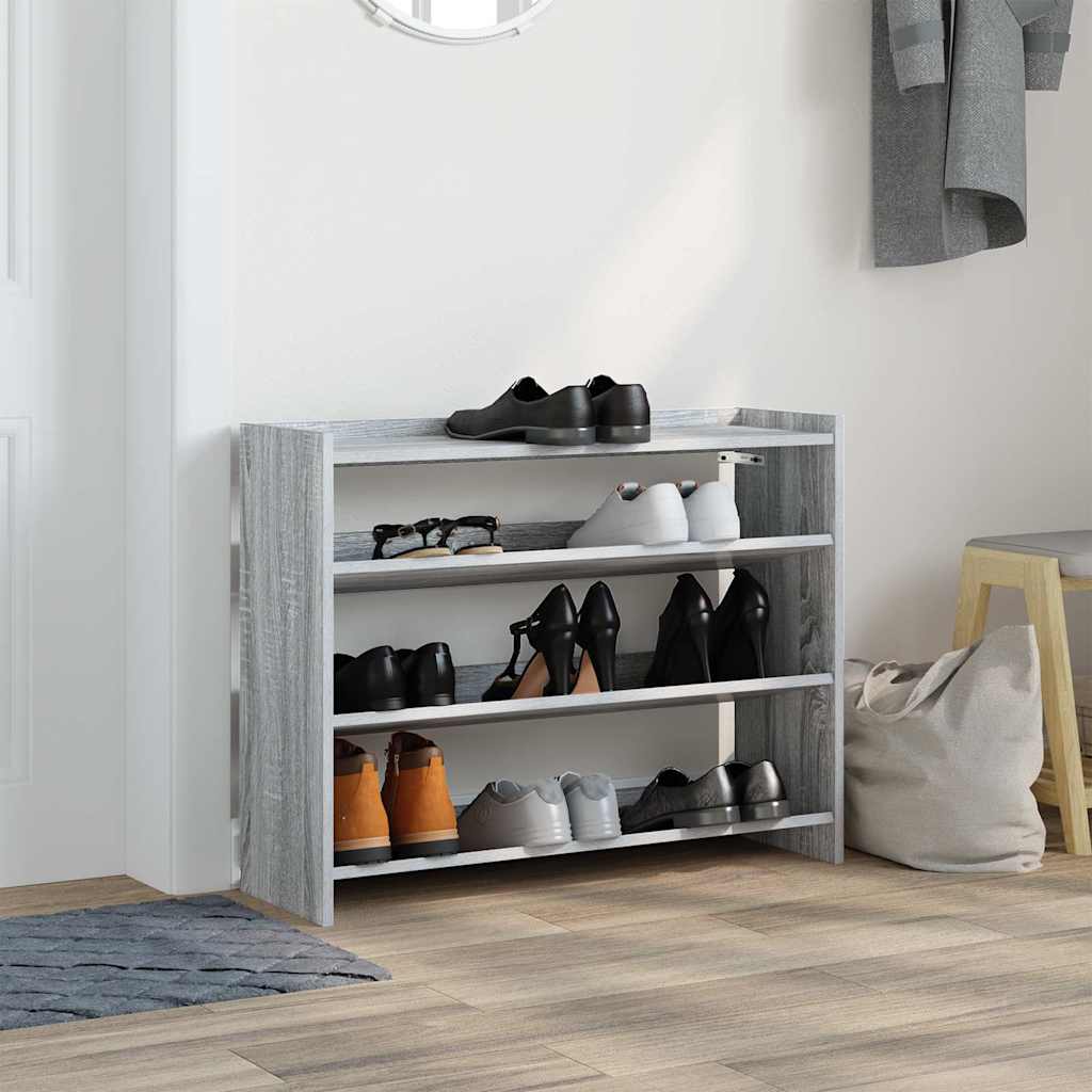 Vidaxx étagère à chaussures 80x25x62 cm bois fini gris couleur chêne sonoma