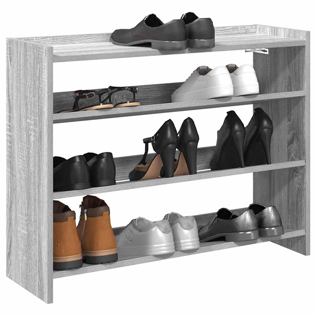 Vidaxx étagère à chaussures 80x25x62 cm bois fini gris couleur chêne sonoma