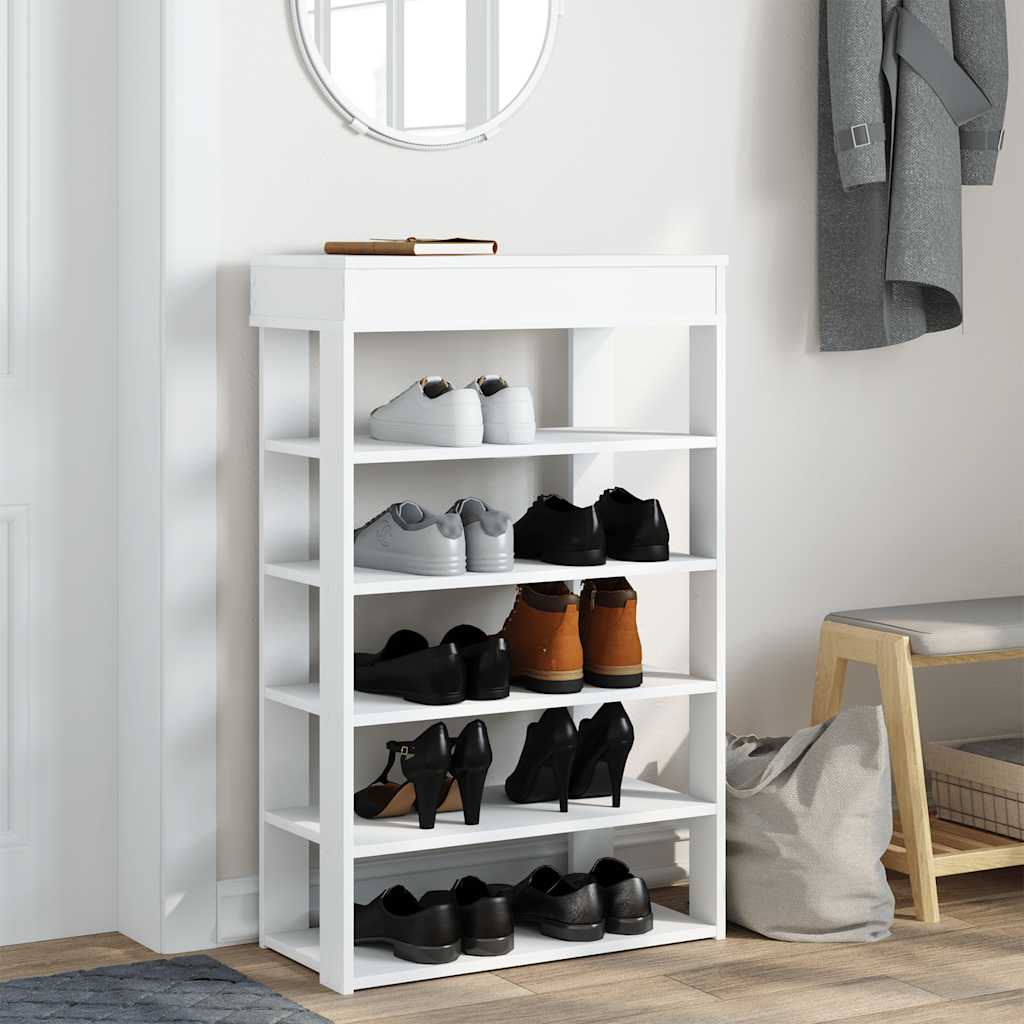 Vidaxx étagère à chaussures 60x30x98 cm bois fini blanc