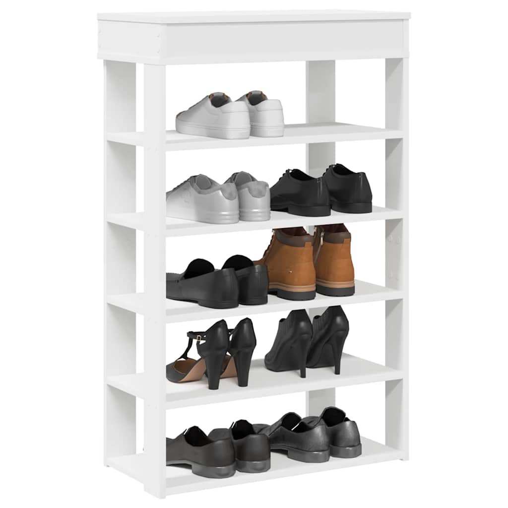 Vidaxx étagère à chaussures 60x30x98 cm bois fini blanc