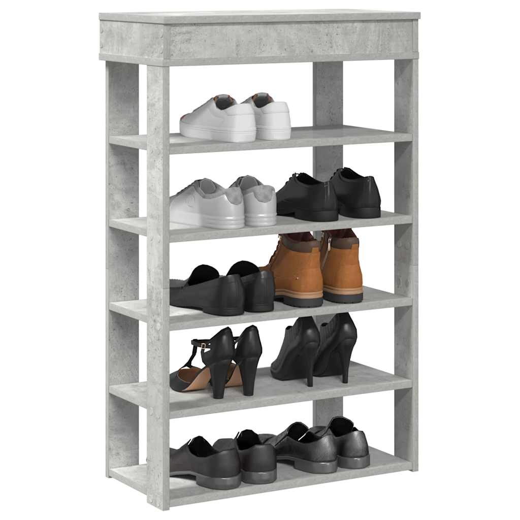 Vidaxx étagère à chaussures 60x30x98 cm bois d'ingénierie béton gris