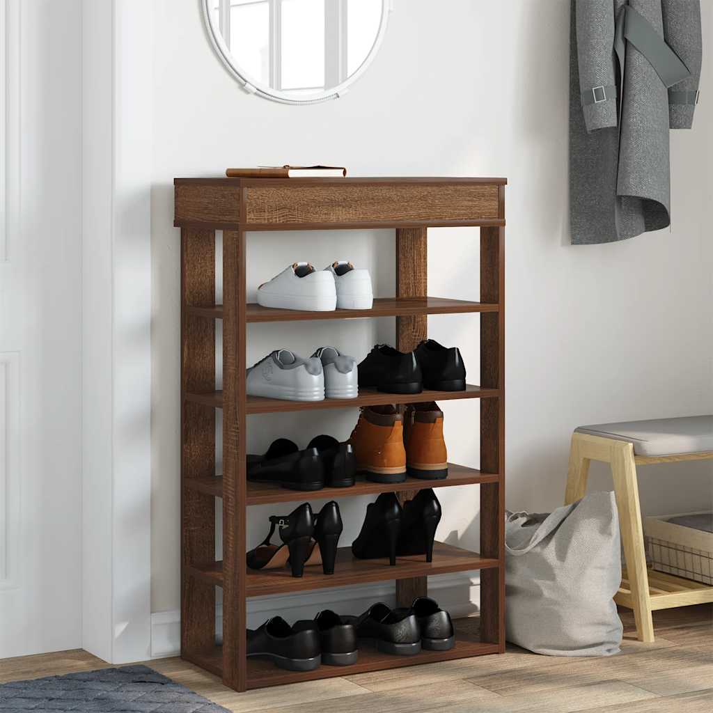Vidaxx étagère à chaussures 60x30x98 cm bois fini couleur chêne marron