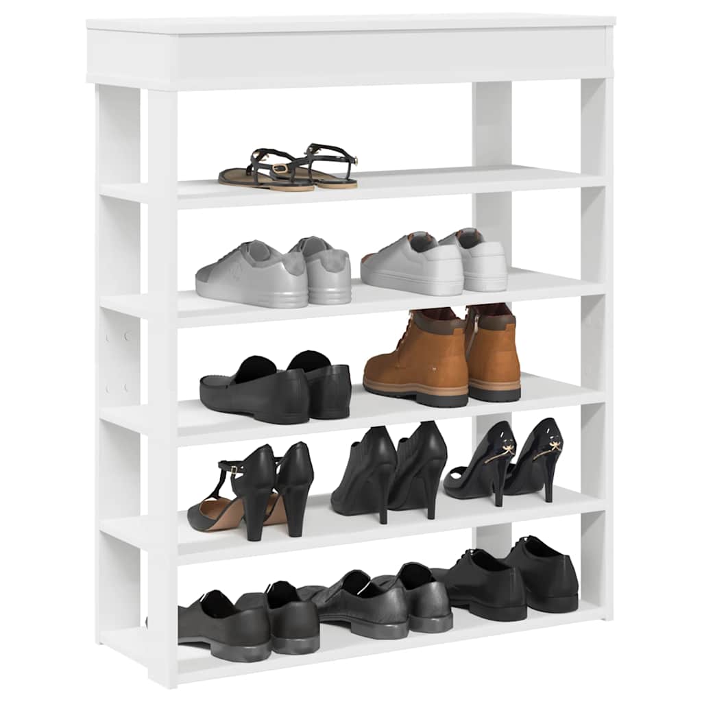 Vidaxx étagère à chaussures 80x30x98 cm bois fini blanc