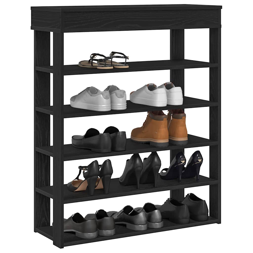 Vidaxx étagère à chaussures 80x30x98 cm bois fini noir