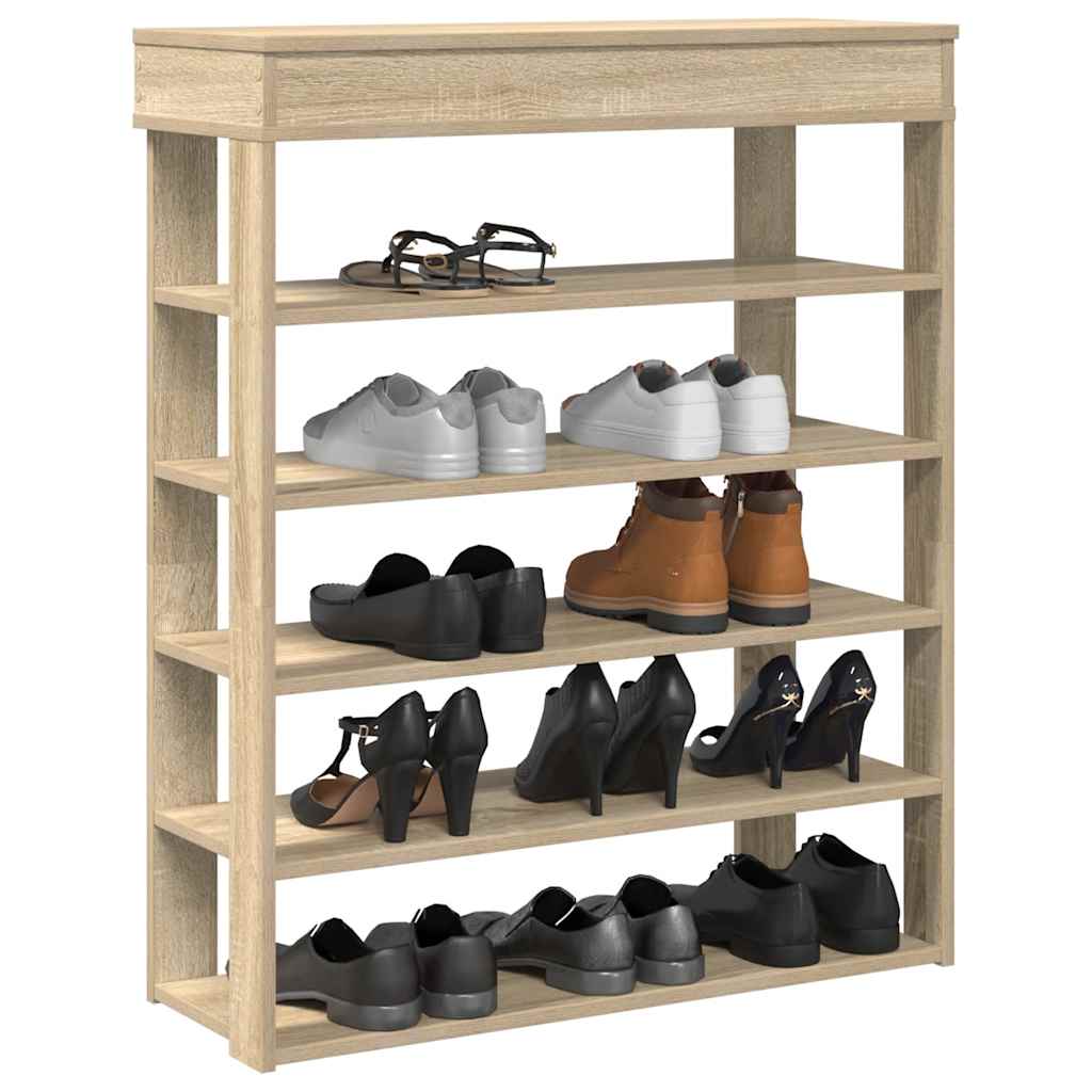 Vidaxx étagère à chaussures 80x30x98 cm en dérivé du bois couleur chêne sonoma