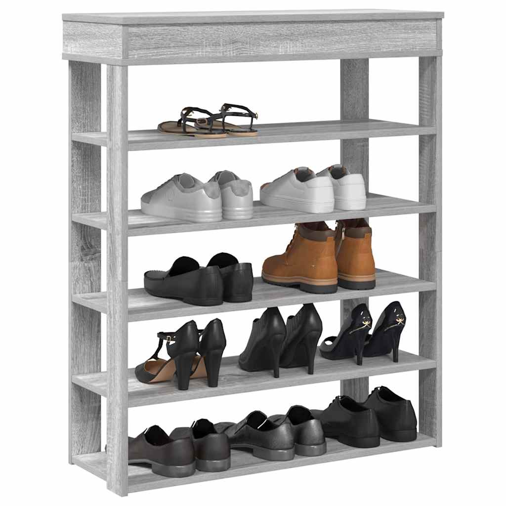 Vidaxx étagère à chaussures 80x30x98 cm bois traité gris sonoma