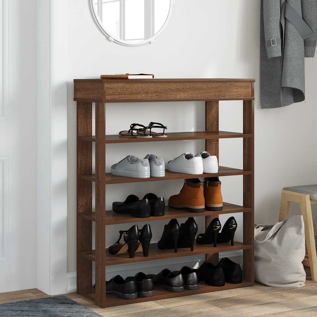 Vidaxx étagère à chaussures 80x30x98 cm bois fini couleur chêne marron