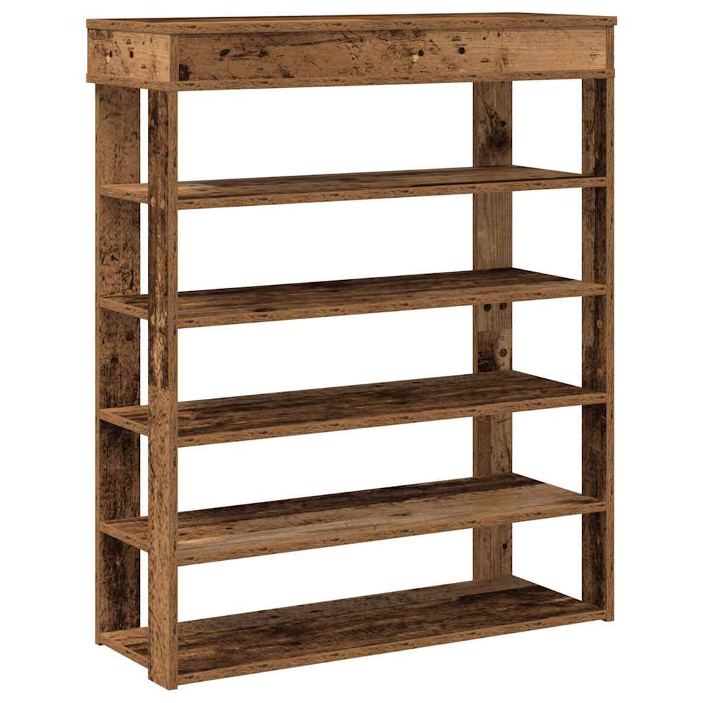 Vidaxx étagère à chaussures 80x30x98 cm bois fini, couleur bois ancien