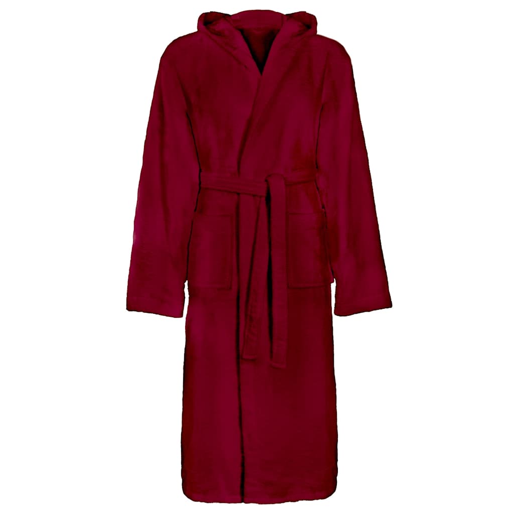 Vidaxl badjas kinn rood l katoen