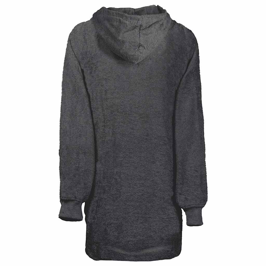 Vidaxl deken hoodie kinn antraciet l katoen