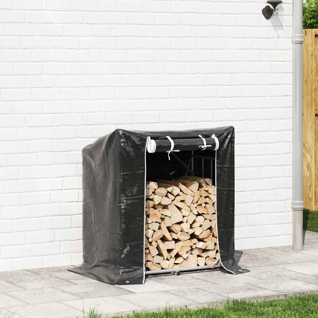 Vidaxx support à bois de chauffage avec housse de pluie 101x61x110,5 cm en acier galvanisé
