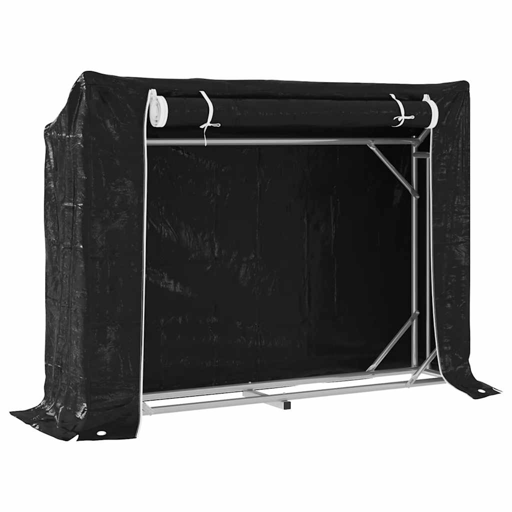 Vidaxx support à bois de chauffage avec housse de pluie 151x40,5x110,5 cm en acier