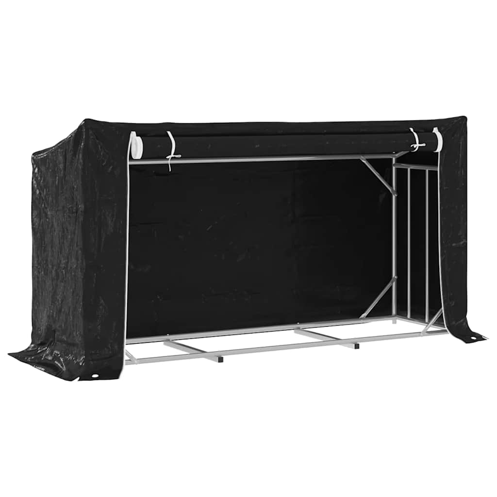 Vidaxx support à bois de chauffage avec housse de pluie 200,5x60,5x110,5 cm en acier