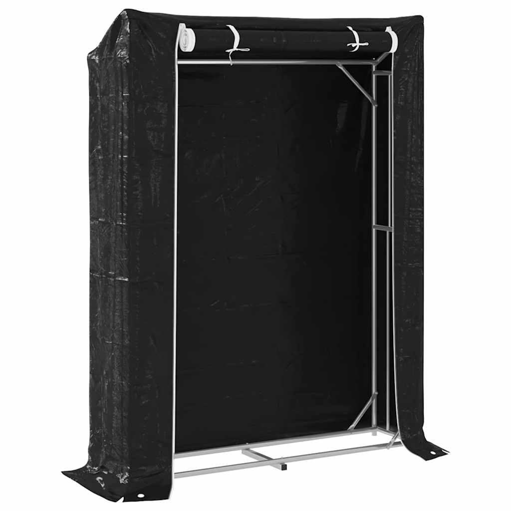 Vidaxx support à bois de chauffage avec housse de pluie 150x40x200 cm en acier galvanisé