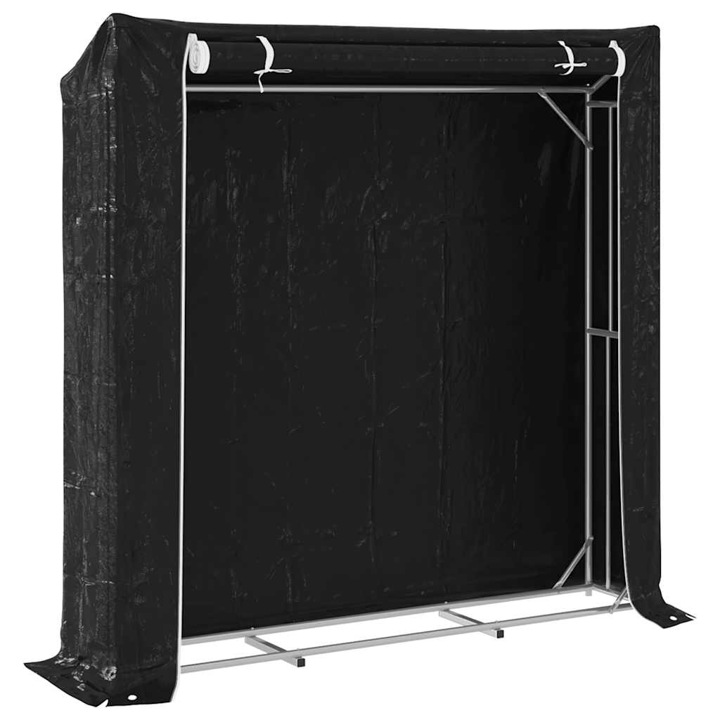 Vidaxx support à bois de chauffage avec housse de pluie 200x40x200 cm en acier galvanisé
