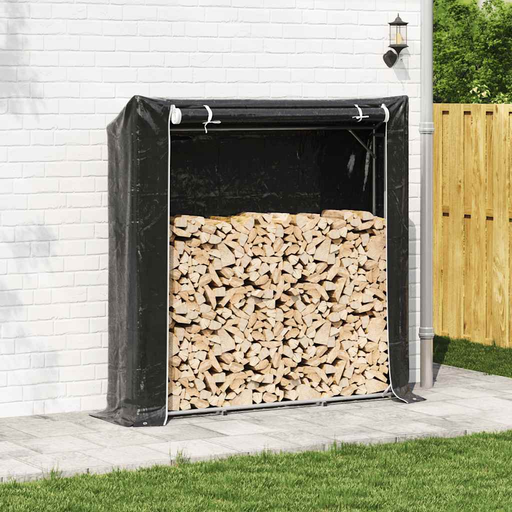 Vidaxx support à bois de chauffage avec housse de pluie 200x40x200 cm en acier galvanisé