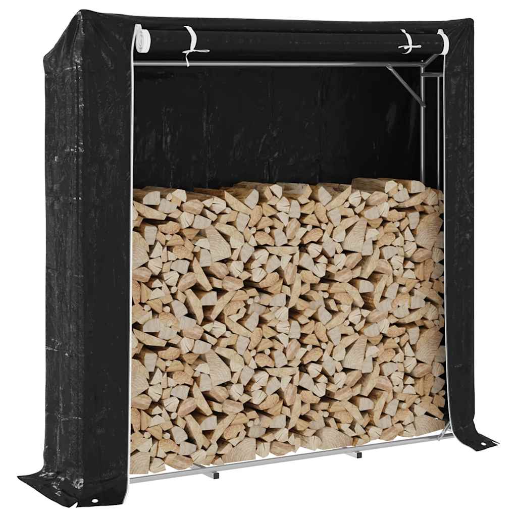 Vidaxx support à bois de chauffage avec housse de pluie 200x40x200 cm en acier galvanisé