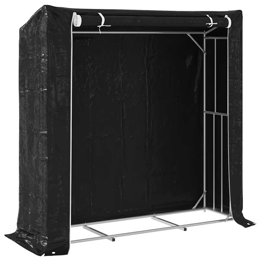 Vidaxx support à bois de chauffage avec housse de pluie 200x60x200 cm en acier galvanisé