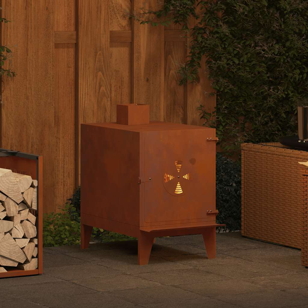 Vidaxx réchaud de camping 35x50x60 cm acier corten