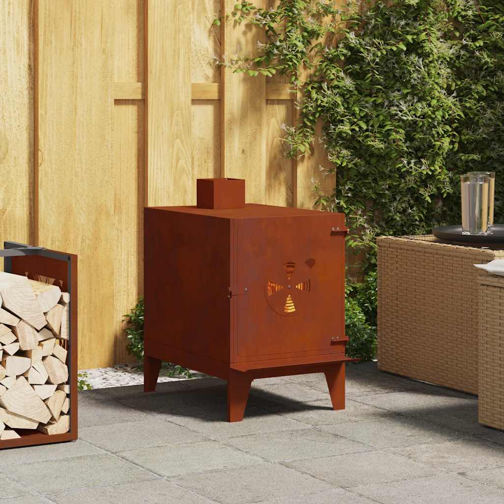 Vidaxx réchaud de camping 35x50x60 cm acier corten