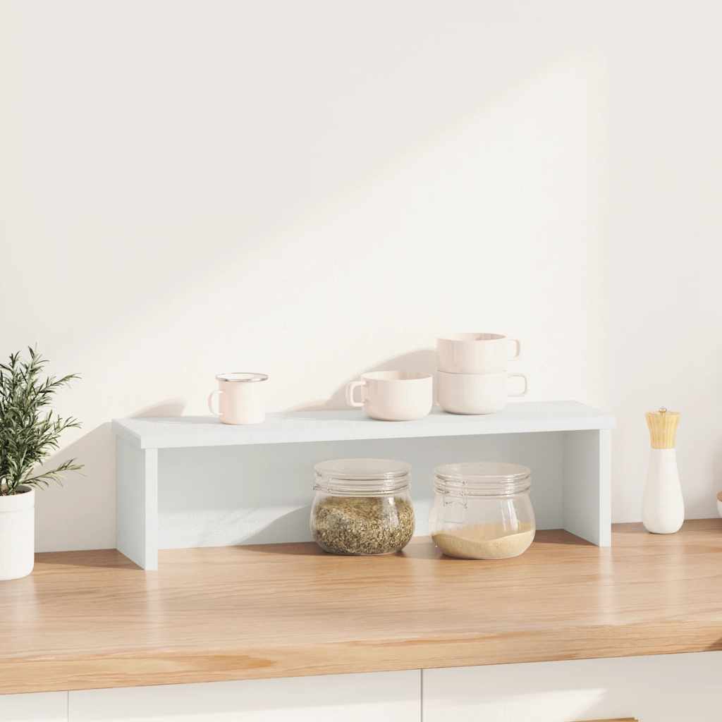 Vidaxx étagère de cuisine empilable 60x15x16 cm bois d'ingénierie blanc