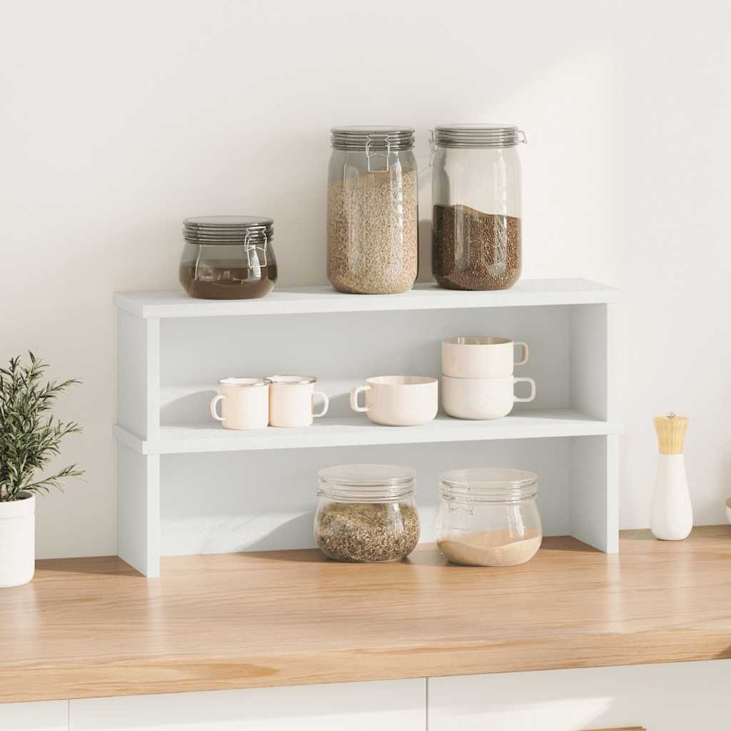 Vidaxx étagères de cuisine empilables 2 pcs 60x15x16 cm blanc