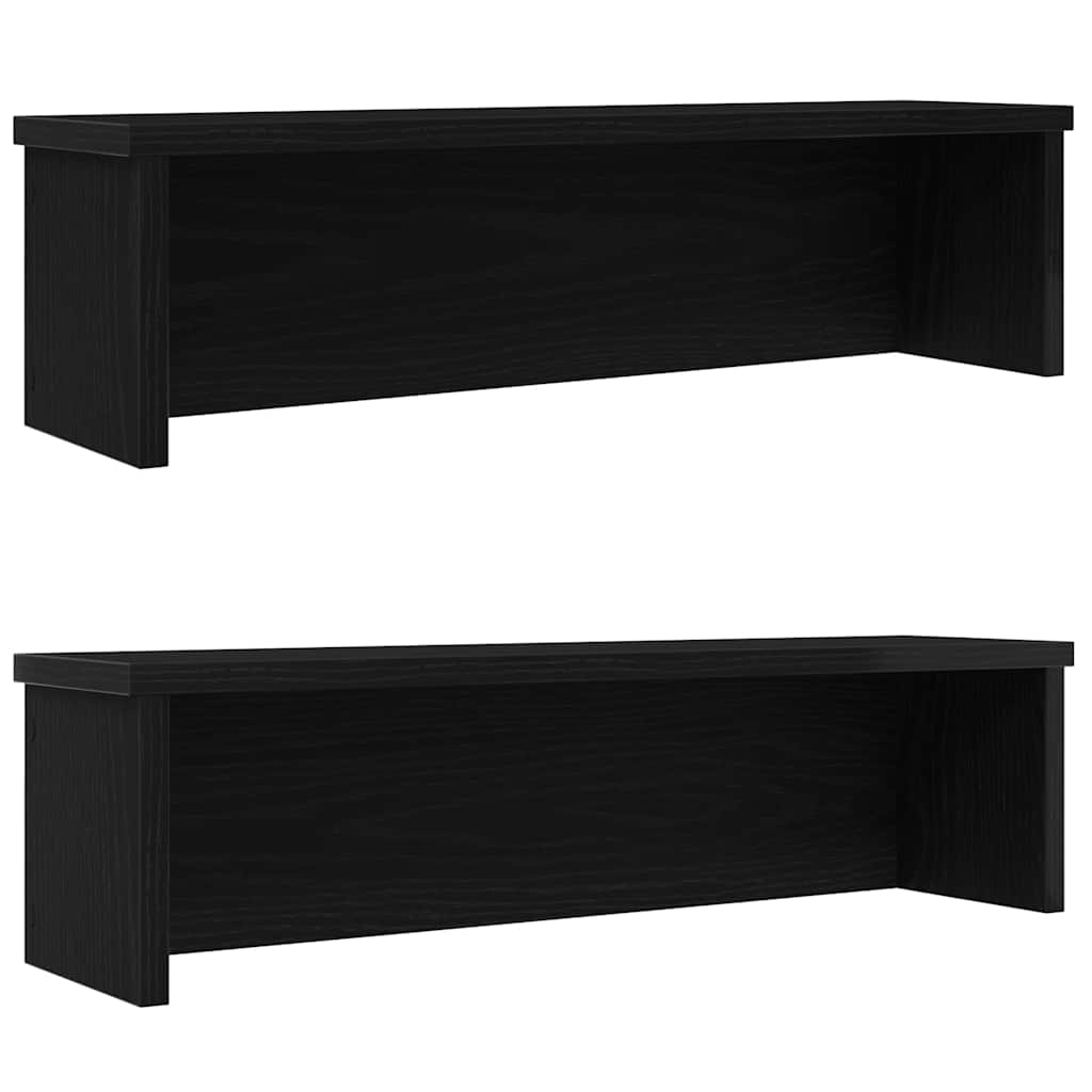 Vidaxx étagères de cuisine empilables 2 pcs 60x15x16 cm noir
