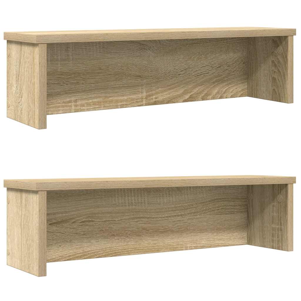 VidaXL étagères de cuisine empilables 2 pcs 60x15x16 cm couleur chêne sonoma
