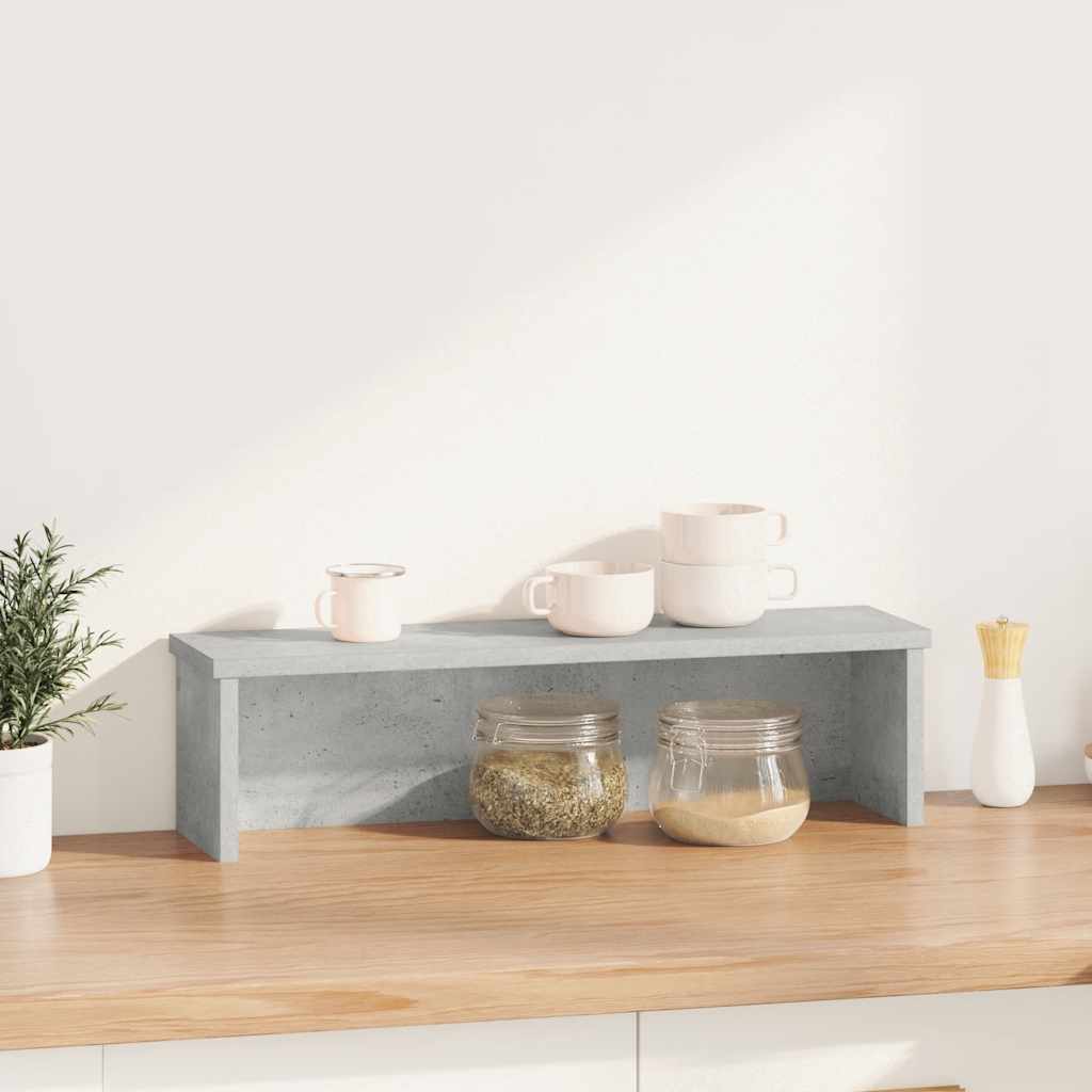 Vidaxx étagère de cuisine empilable 60x15x16 cm bois d'ingénierie béton gris