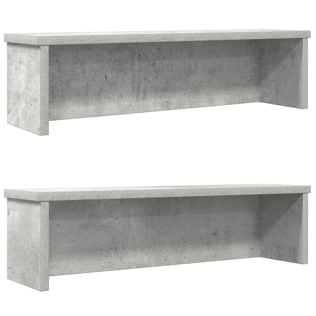Vidaxx étagères de cuisine empilables 2 pcs 60x15x16 cm gris béton