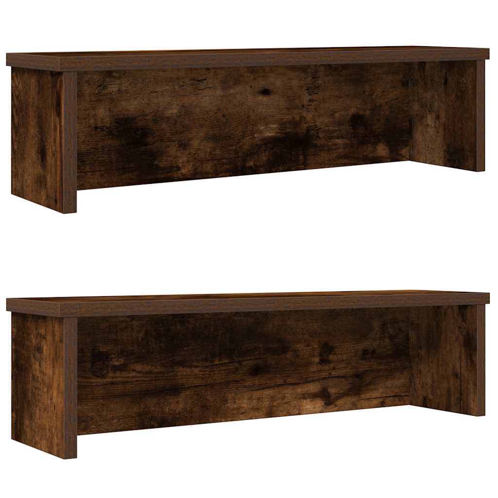 Vidaxx étagères de cuisine empilables 2 pcs 60x15x16 cm chêne fumé