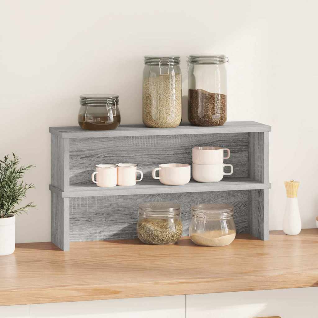 Vidaxx étagères de cuisine empilables 2 pcs 60x15x16 cm chêne sonoma gris