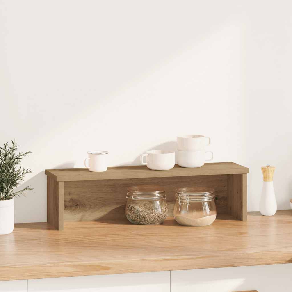 Vidaxx étagère de cuisine empilable 60x15x16 cm bois artisanal chêne