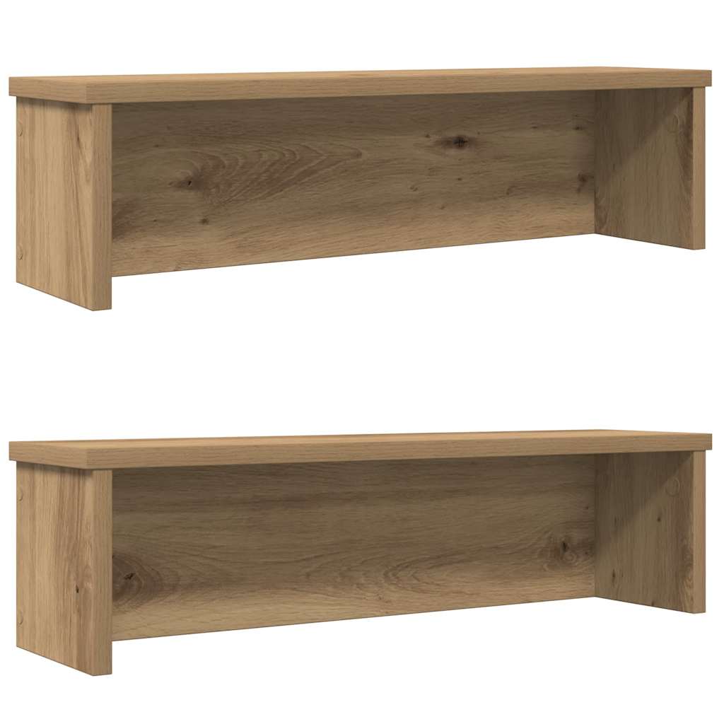 VidaXL étagères de cuisine empilables 2 pcs 60x15x16 cm couleur chêne artisanal