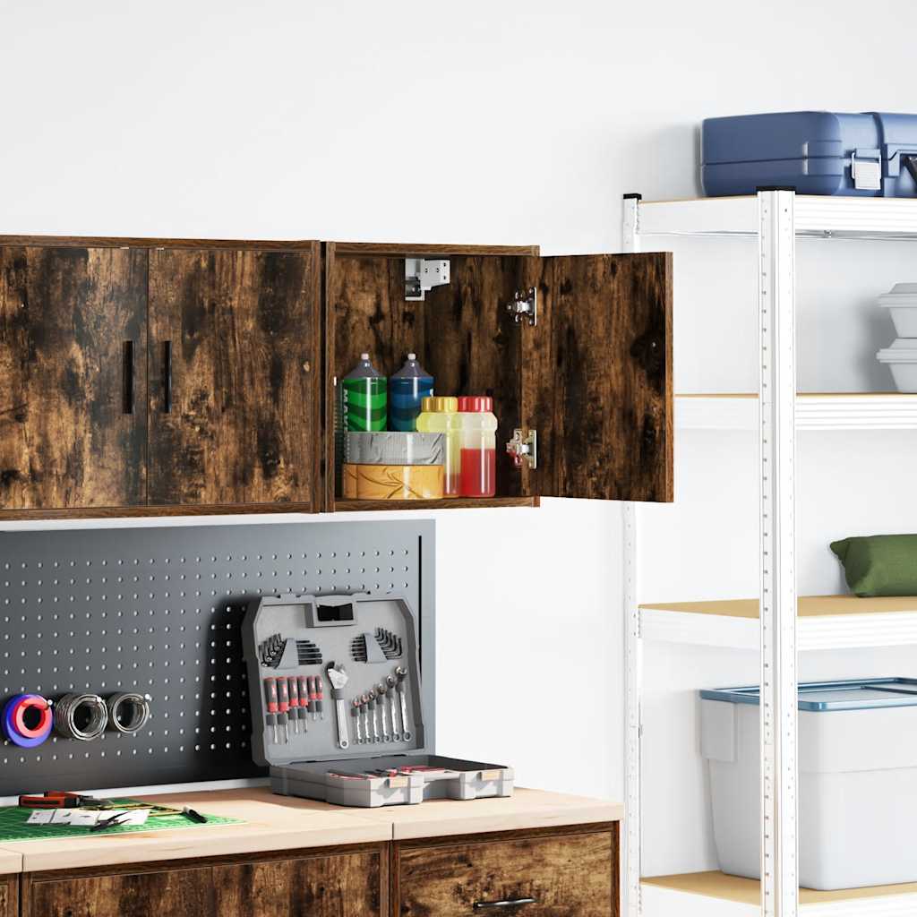 Vidaxl garagewandkast bewerkt hout gerookt eiken