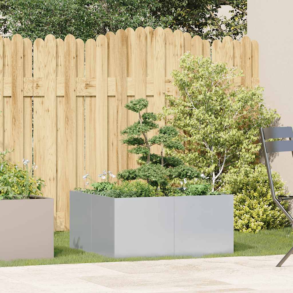 Vidaxl plantenbak 80x80x40 cm gegalvaniseerd staal