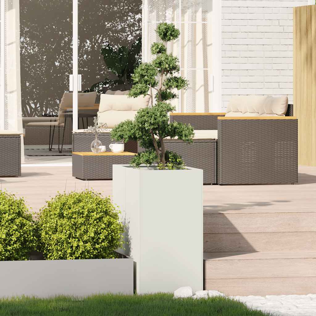 Vidaxl plantenbak 40x80x80 cm staal wit