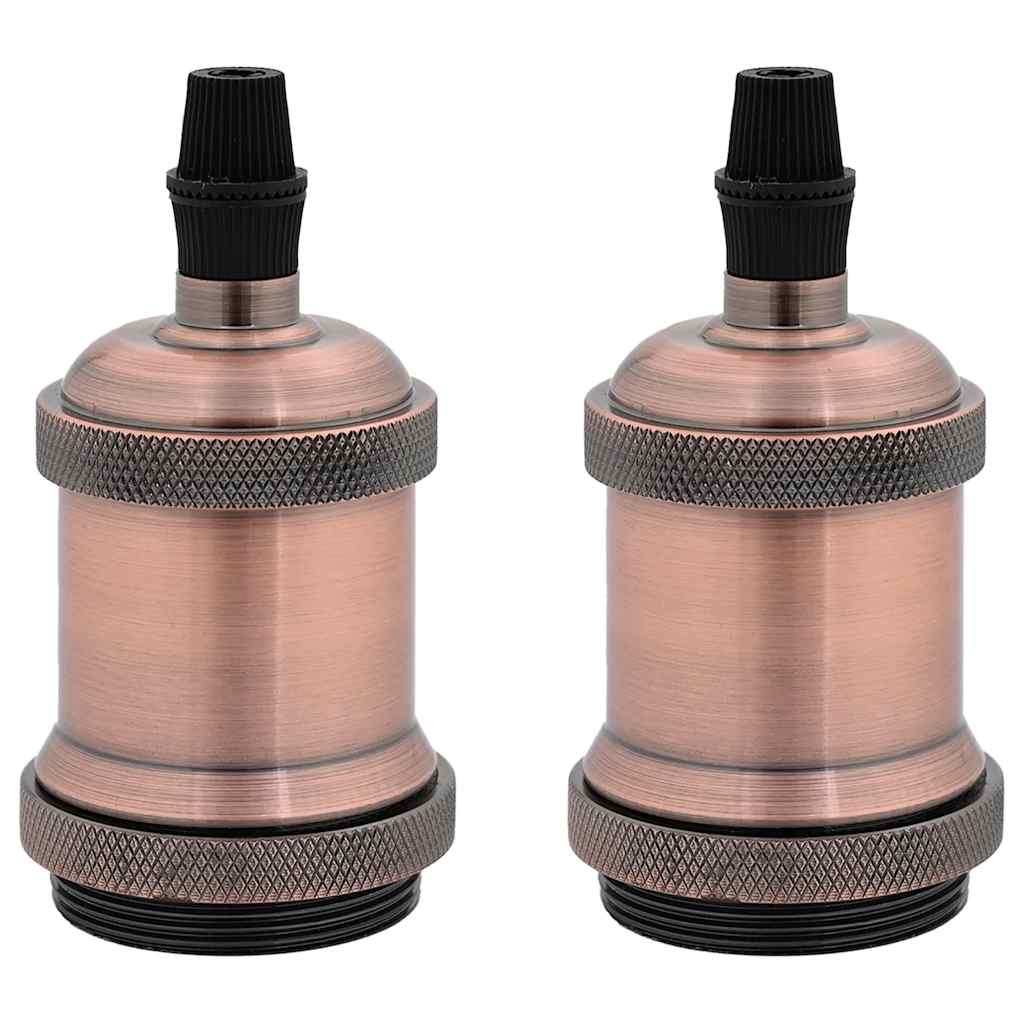 Vidaxl lamphouders 2 st rood brons e27