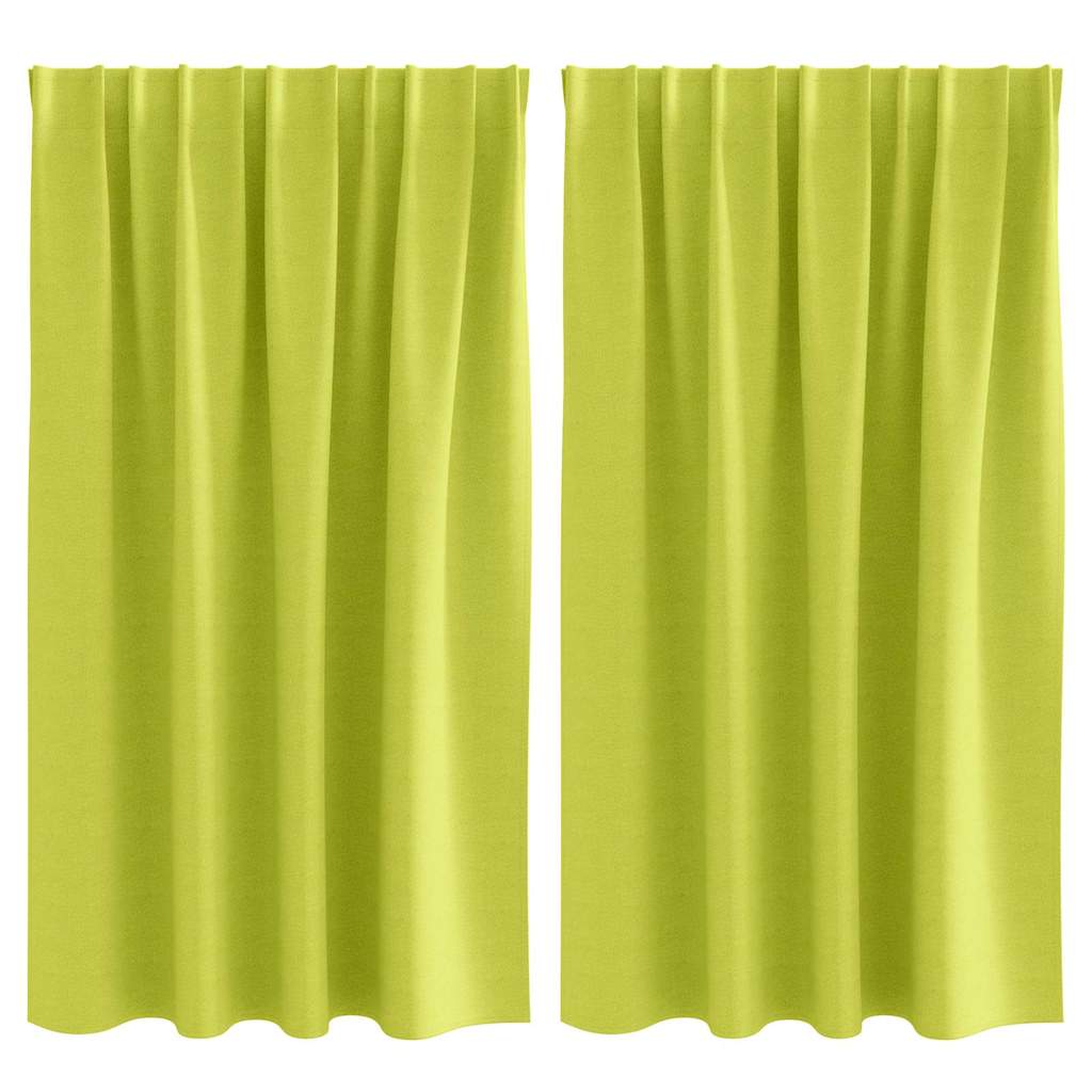 Vidaxl zwart-out gordijnen met ringen 2 pcs groen 140 x 140 cm