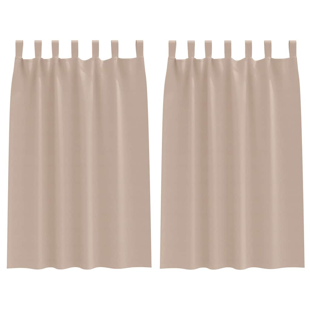 Vidaxl zwart-out gordijnen met ringen 2 pcs taupe 175 x 140 cm