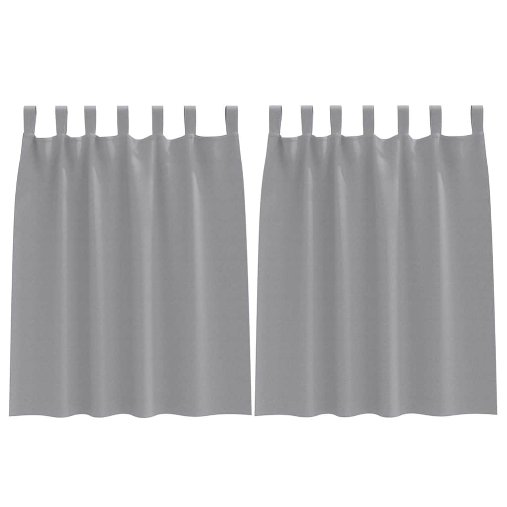Vidaxl zwart-out gordijnen met ringen 2 pcs lichtgrijs 140 x 140 cm