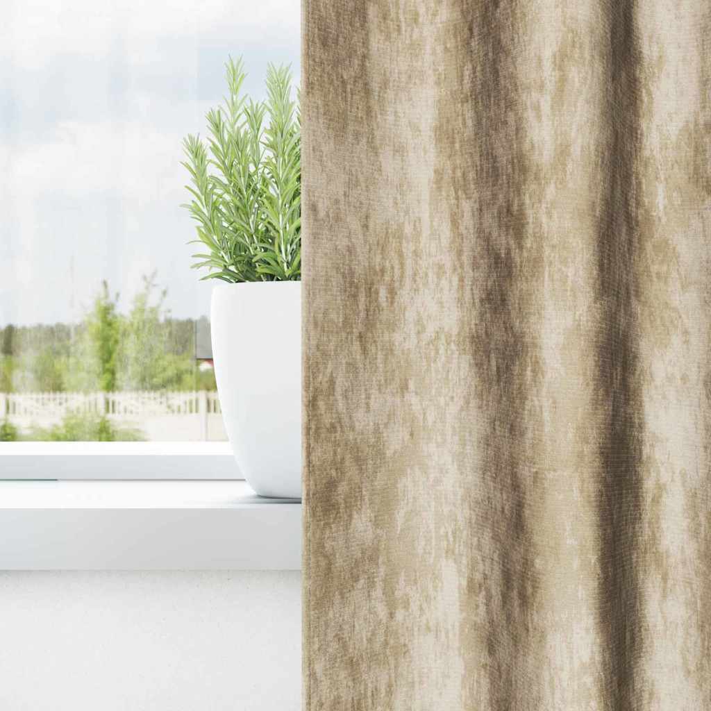 Vidaxl velvet gordijnen met gordijnen 2 pcs crème 175 x 140 cm fluweel