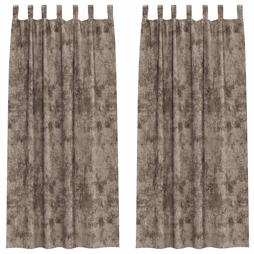 Vidaxl velvet gordijnen 2 pcs cappuccino 225 x 140 cm fluweel