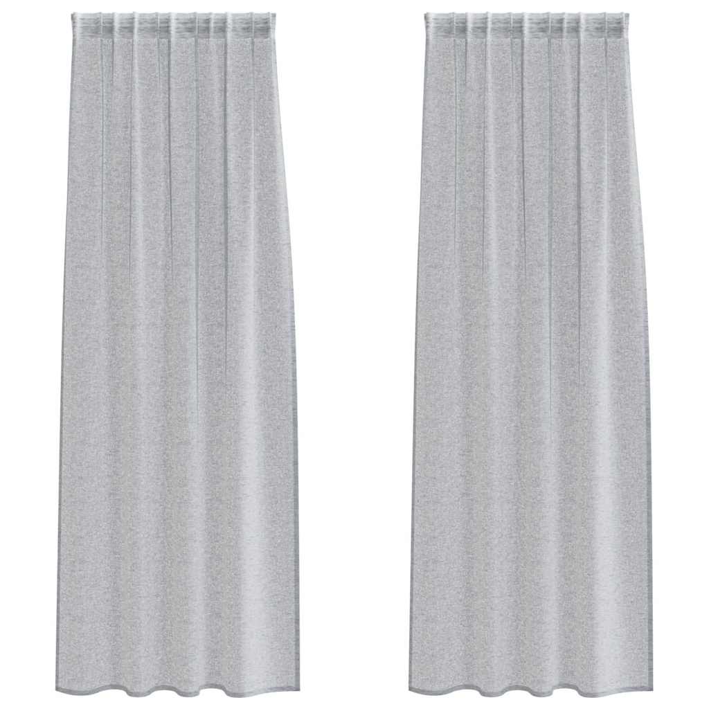 Vidaxl voile gordijn 2 pcs donkergrijs 225 x 140 cm polyester