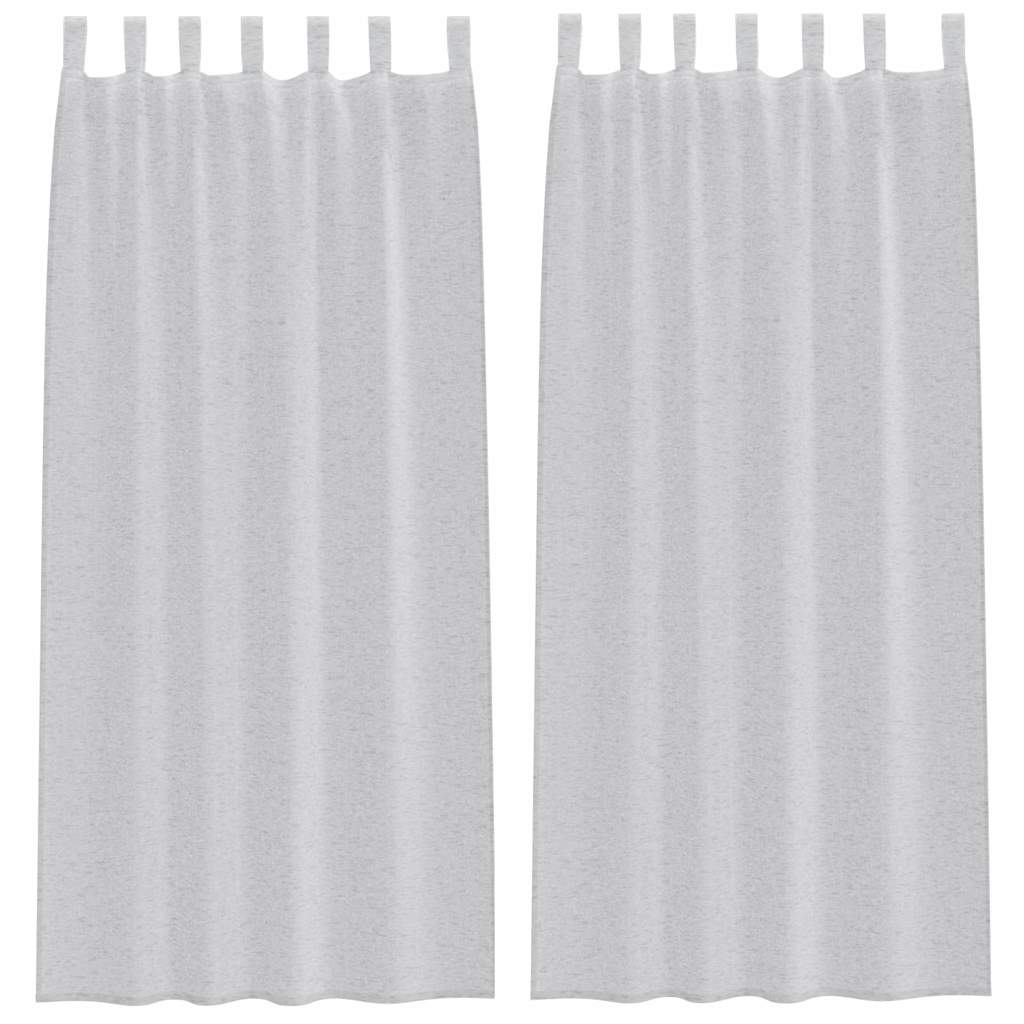 Vidaxl voile gordijn 2 pcs lichtgrijs 225 x 140 cm polyester
