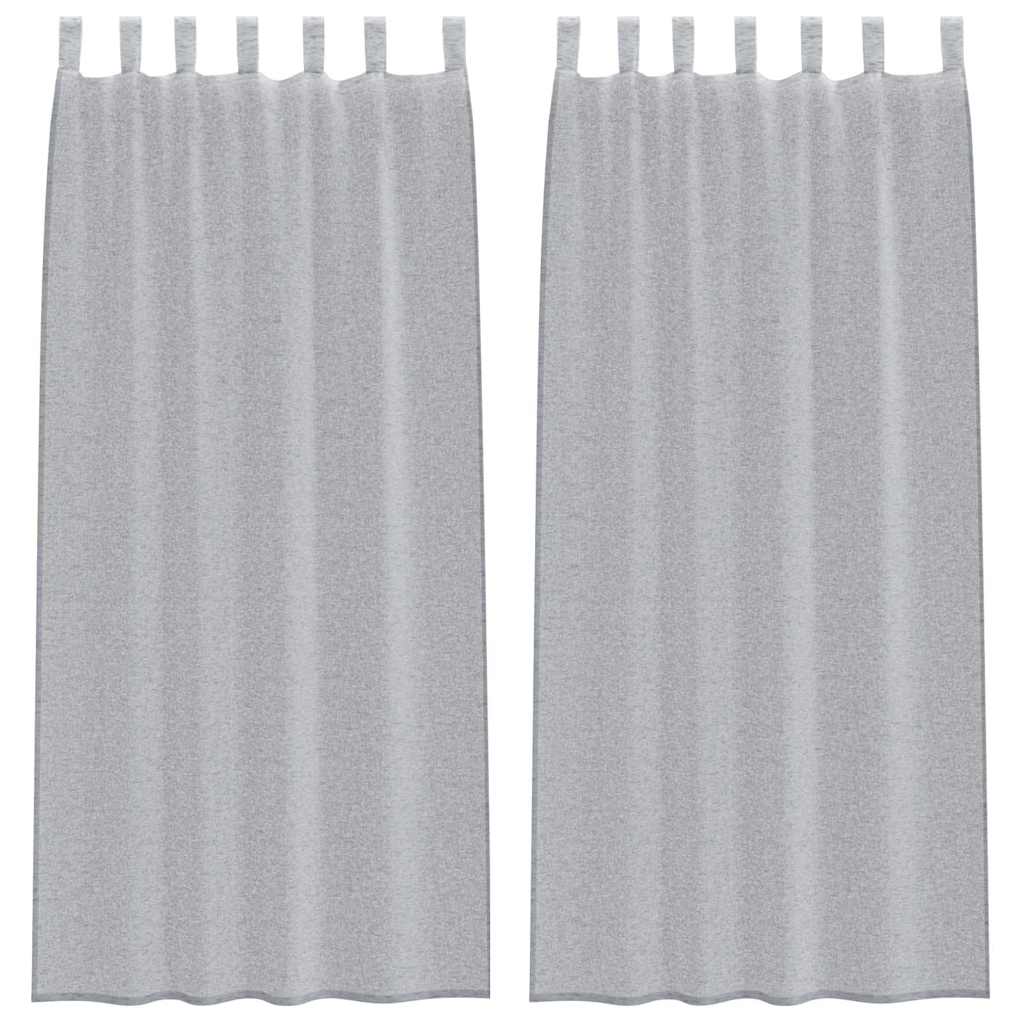 Vidaxl voile gordijn 2 pcs donkergrijs 260 x 140 cm polyester