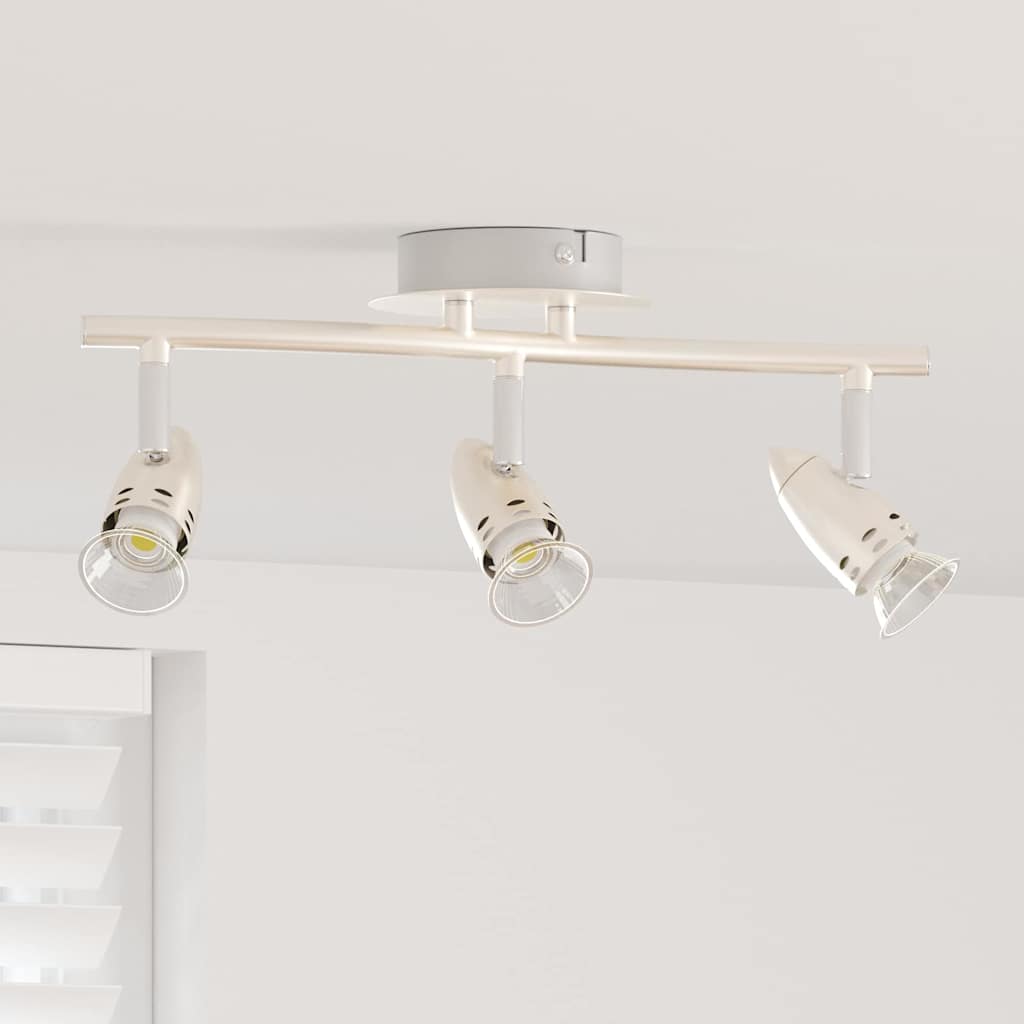 Vidaxl plafondspot met schijnwerpers nikkel 36,5 x 10 x 12,5 cm metaal